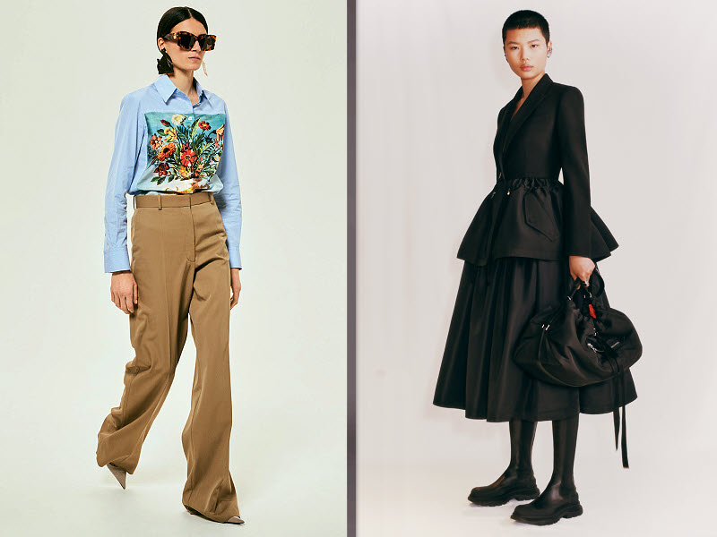 Tendance clé de l'automne-Hiver 2021-2022 - Créations Lanvin & Alexander McQueen.