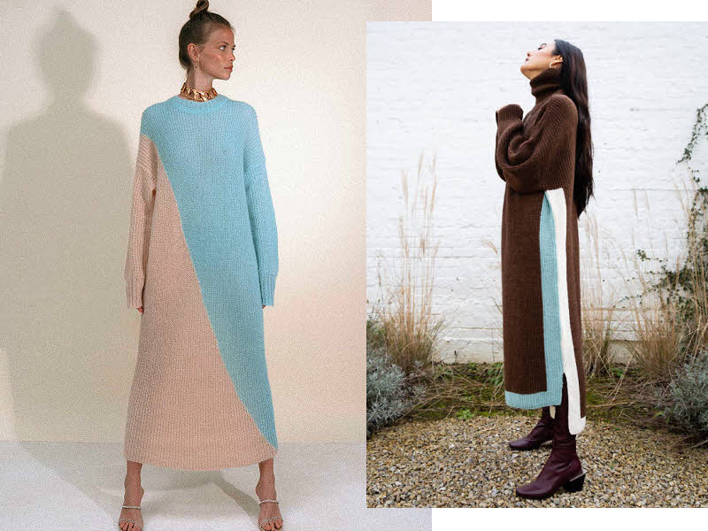 Tendance mode de l'automne-hiver 2021-2022 : la robe longue en maille - Créations Fête Impériale et Valentine Witmeur. Tendance mode de l'automne-hiver 2021-2022 : la robe longue en maille - Créations Fête Impériale et Valentine Witmeur.