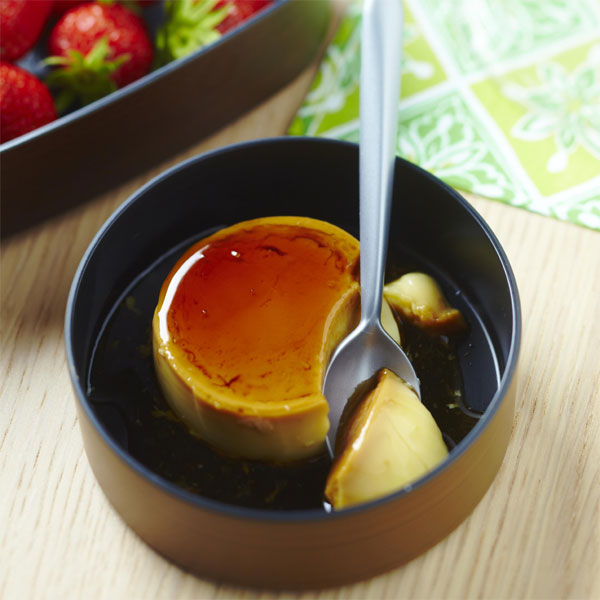 Zoom recette pour lunch box de Yannick Alléno : Crème renversée inratable