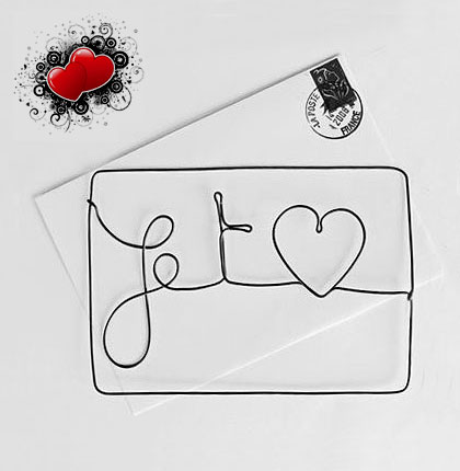Carte "Je t'aime" - création Sonia Fiquet