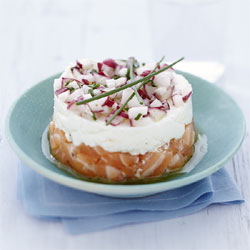 recette : Tartare de saumon et radis croquants au Carré Frais recette : Tartare de saumon et radis croquants au Carré Frais