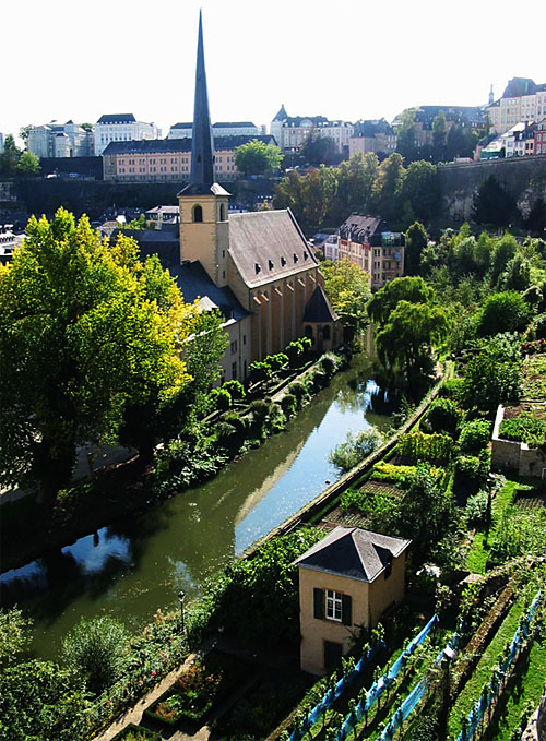 Luxembourg-ville : L'Alzette et le Grund (D.R.)
