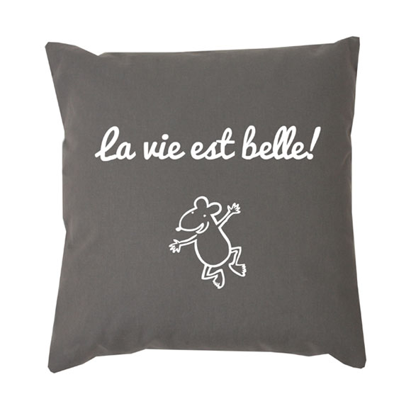 Idée cadeau de Noël les MOTS n° 1 - Coussin L'Atelier des Filous