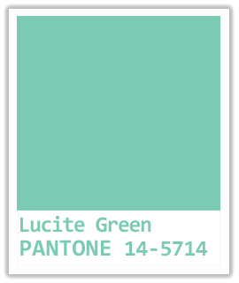 Couleur VERT LUCITE (Lucite Green) - Pantone 14-5714