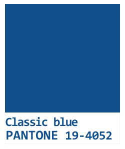 Couleur BLEU CLASSIQUE (Classic Blue) - Pantone 19-4052