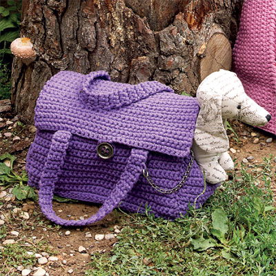 Modèle expliqué gratuit : sac à rabat à crocheter