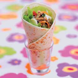 Tortillas de salade paradis à l'émietté de maquereau Tortillas de salade paradis à l'émietté de maquereau