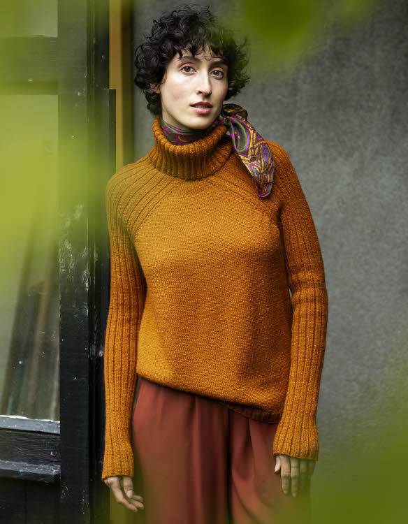 Tricot expliqué : maxi-pull en points fantaisie.