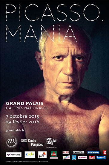 Affiche de l'exposition Picasso.Mania au Grand Palais à Paris (7 octobre 2015 - 29 février 2016)