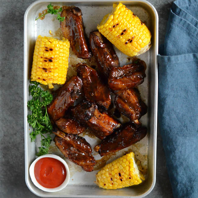 Recette d'été : Travers de porc (ribs) marinés au café.