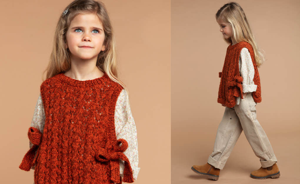 TRICOT EXPLIQUÉ - TOP sans manches à nouer - Création Plassard.