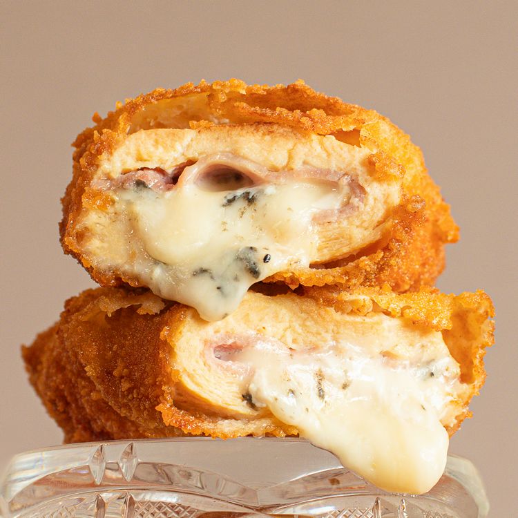 Recette de Cordon Bleu poulet de Bresse, jambon de porc de Bigorre, brie truffé