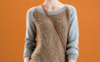 Modèle gratuit : pull raglan bi-matière à tricoter - explications à télécharger