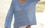 Modèle expliqué : pull à tricoter au point liseuse © Création Plassard