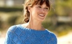 Explications gratuites du pull blousant point losanges fantaisie