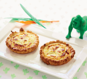 Petites quiches aux endives et au fromage frais aromatisé au citron