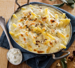 Recette all'italiana - Macaroni gratinés au Gorgonzola et au Mascarpone