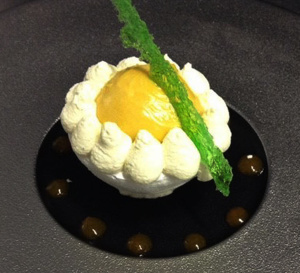 Recette du chef Thomas Mayance : vacherin mangue ananas, mascarpone vanille