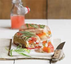 recette : terrines de poulet au pamplemousse de Floride et estragon