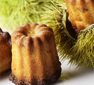 recette  aux châtaignes : cannelés ardéchois aux marrons glacés