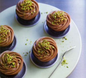 recettes de cupcakes : cupcakes pistaches et pépites de chocolat
