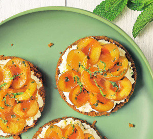 Tartelettes aux mirabelles de Lorraine, menthe et Spéculoos, sans cuisson au four