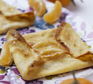 recette  : crêpes soufflées aux clémentines