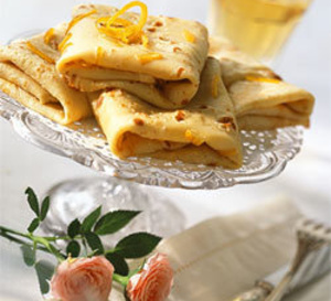 recette  : crêpes au thé et au zeste d'orange