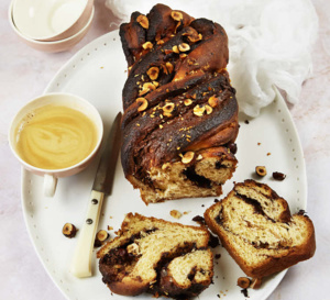 Brioche façon 'Babka' à la pâte à tartiner chocolat noisettes