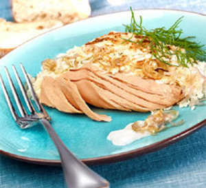 Filet de thon au naturel en conserve au chou fleur gratiné