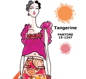 couleur MANDARINE (Tangerine) interprétée par les créateurs