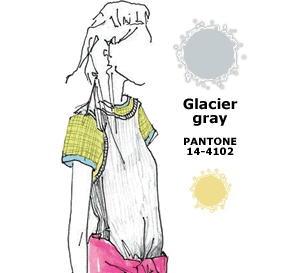 couleur GRIS GLACIER (Glacier Gray) interprétée par les créateurs