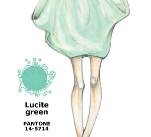 couleur VERT LUCITE (Lucite Green) interprétée par les créateurs