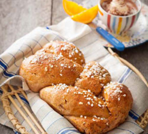 recette sucrée sans gluten : pain brioche tressé aux zestes d’orange