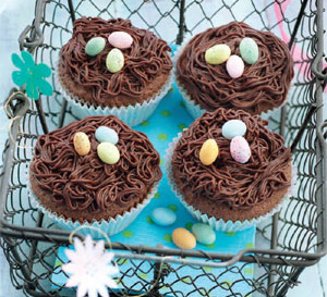 Dessert spécial Pâques : cupcakes nids au chocolat