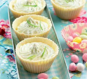 Dessert spécial Pâques : nids au chocolat blanc et au citron vert