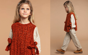 Tricot expliqué : top sans manches avec liens à nouer - Explications gratuites de 2 à 14 ans