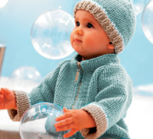 Modèles expliqués : ensemble layette, gilet et bonnet pour bébé