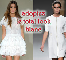 robes dentelles ou épurées en total look blanc