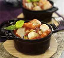 recette : Cocotte de poissons au concentré Intenso oignons frits