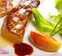 recette : poêlée de foie gras à la fleur de sel, pommes Antarès