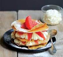 recette : mille-feuille craquant au pamplemousse de Floride