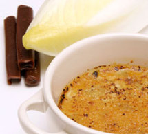 recette : crème brûlée d'endives de Bretagne au Carambar