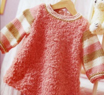 Robe layette à tricoter : explications gratuites