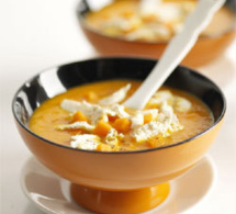 Velouté de Potiron aux écailles de Boursault