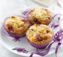 recette : muffins pommes, cranberries et Boursault