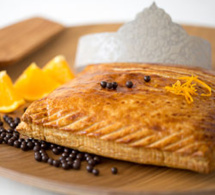 Galette des rois crème pâtissière et crème d'amandes orange-chocolat