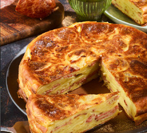 Tian de saucisse de Morteau, pommes de terre et comté