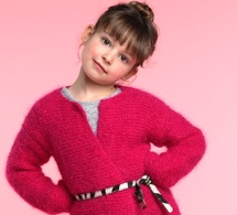 Modèle expliqué : une veste de 2 à 14 ans au point mousse